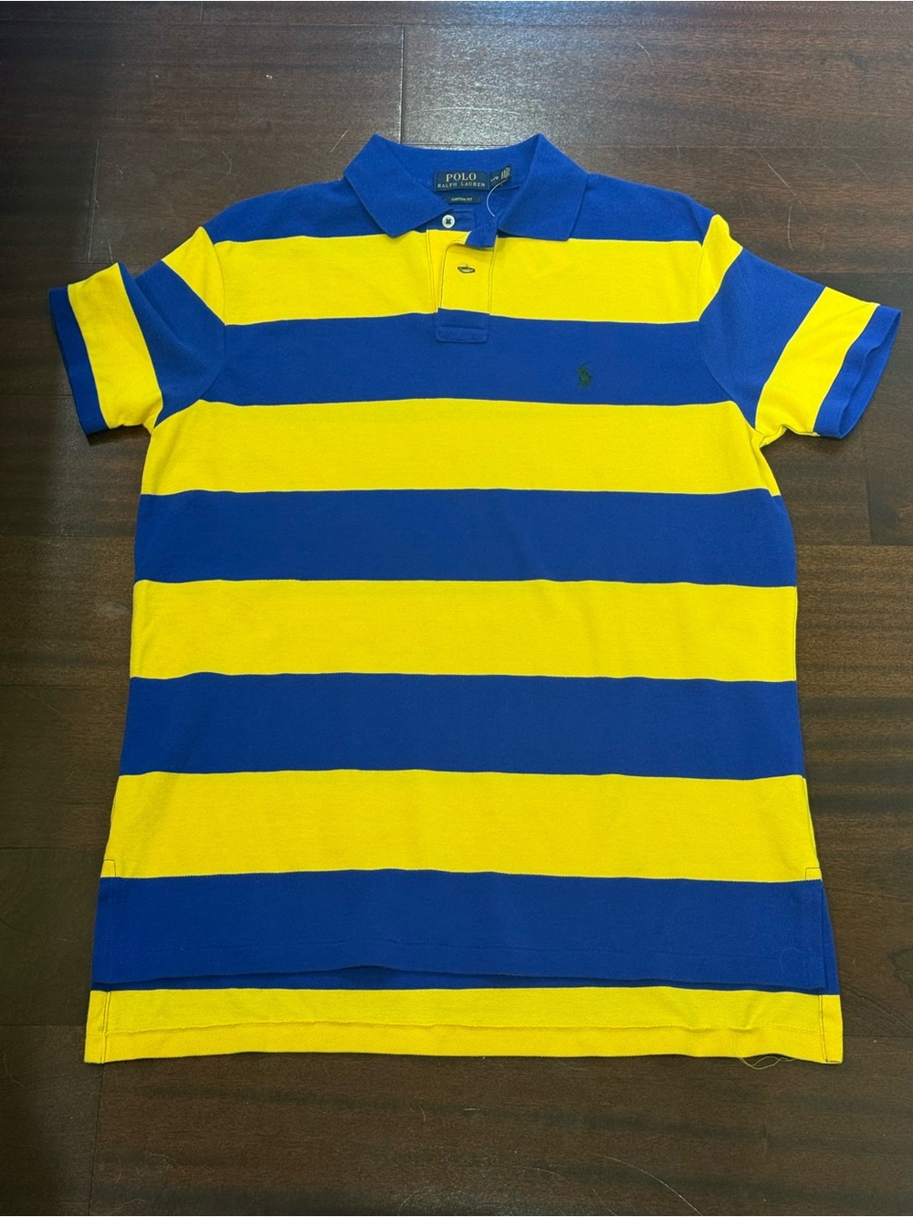 Polo by Ralph Lauren Blue and Yellow Striped Polo Shirt